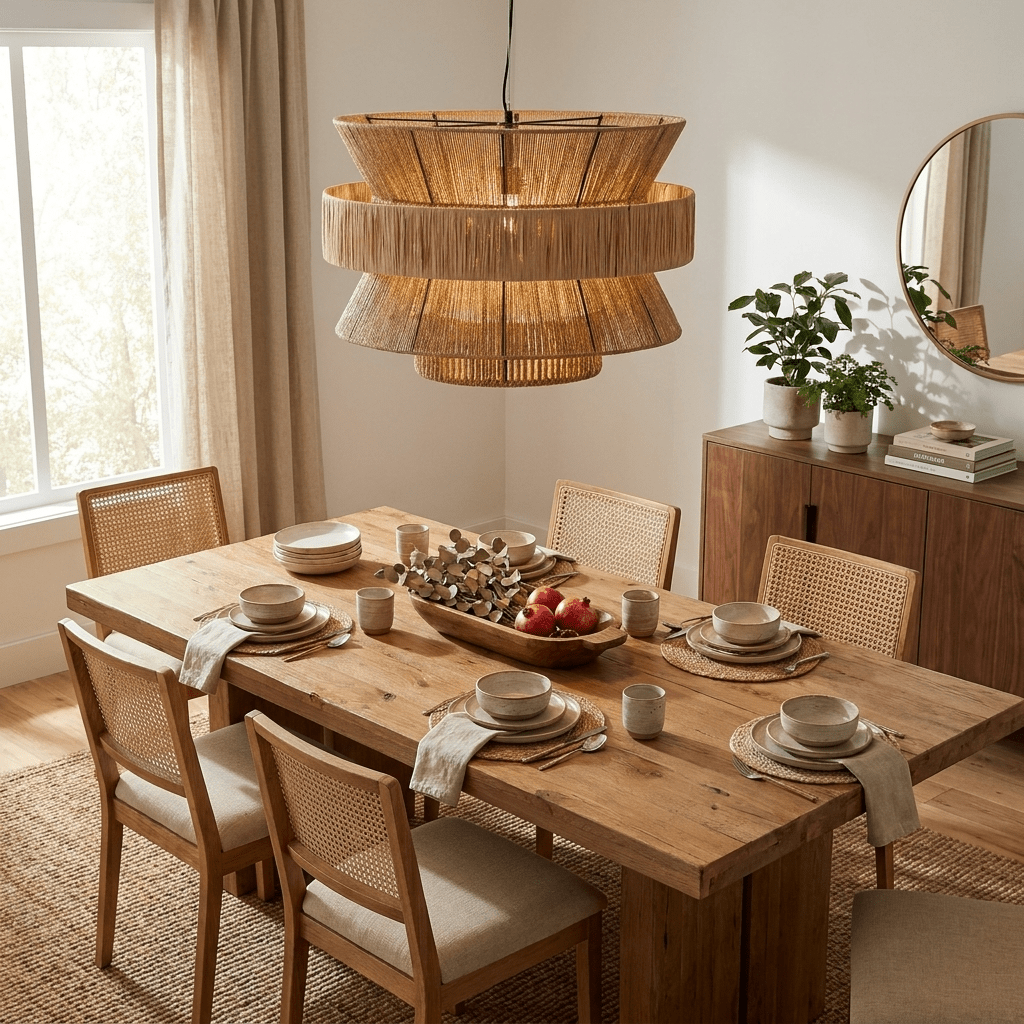Savanna Tiered Raffia Pendant Lamp - Vakkerlight