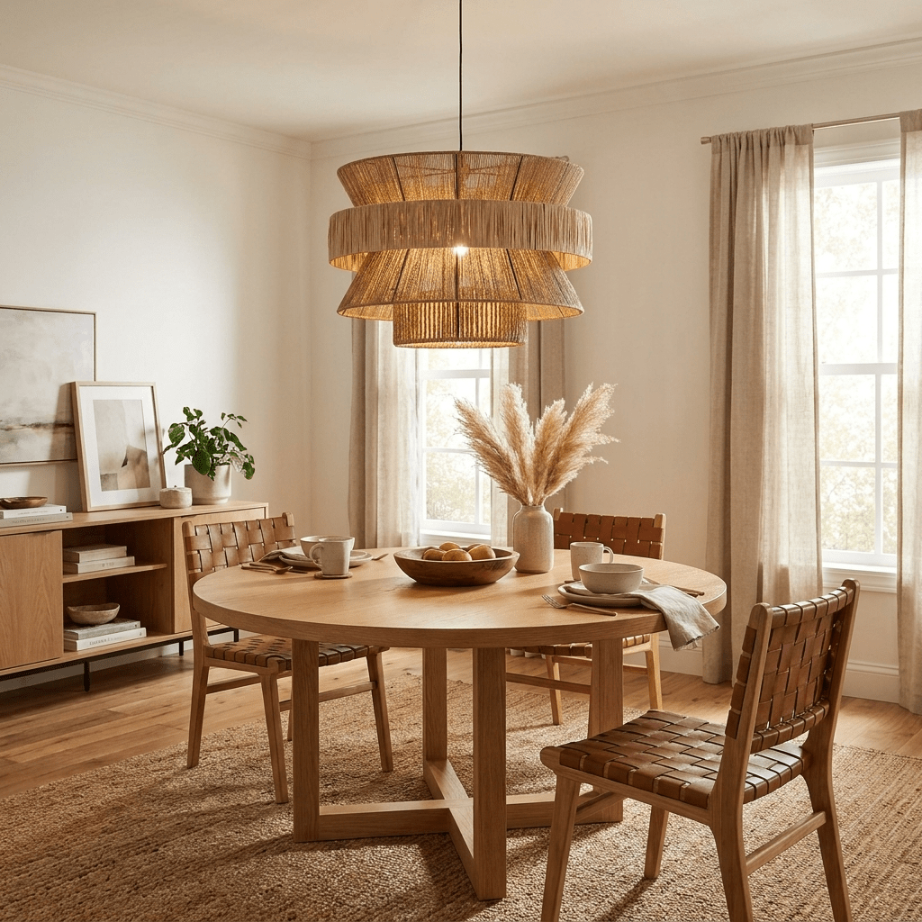 Savanna Tiered Raffia Pendant Lamp - Vakkerlight
