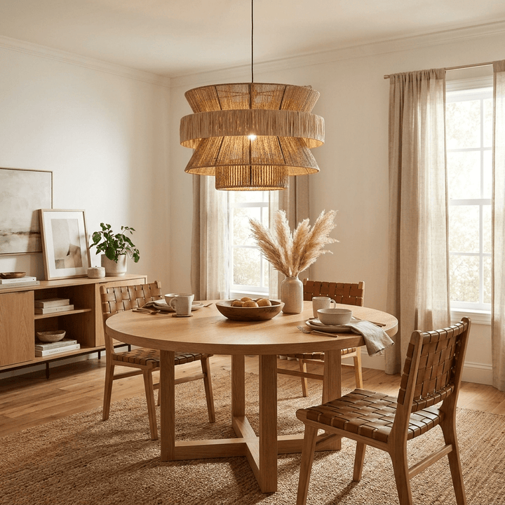 Savanna Tiered Raffia Pendant Lamp - Vakkerlight