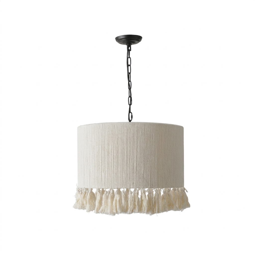 Marlow Tasseled Cotton Pendant Light