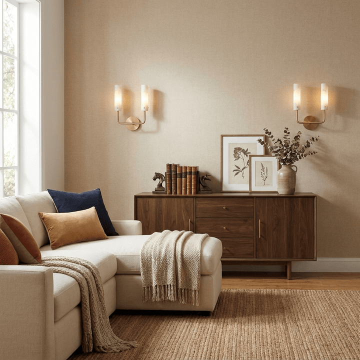Aurelia Alabaster Wall Sconce