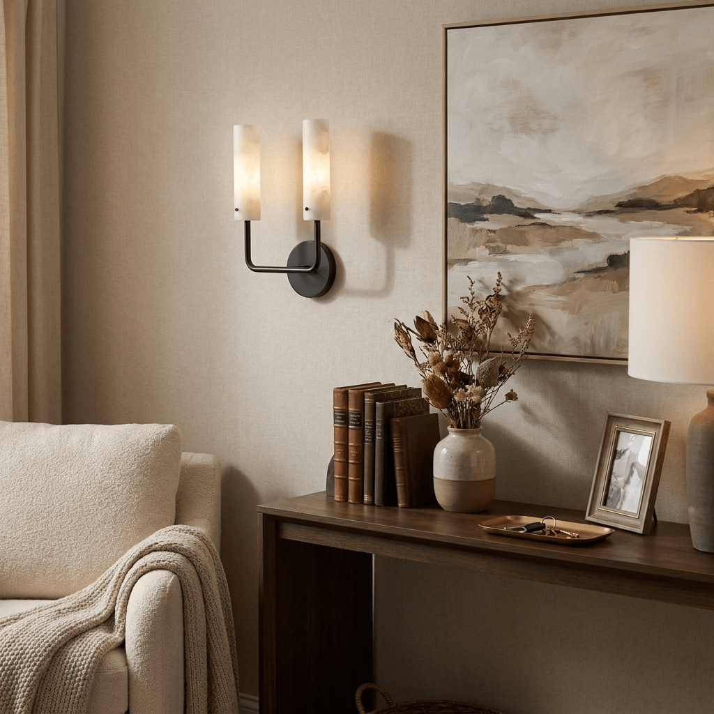 Aurelia Alabaster Wall Sconce