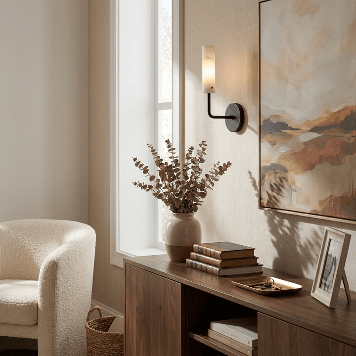 Aurelia Alabaster Wall Sconce