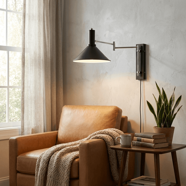 Cone Swing Arm Plug-in Wall Sconce - Vakkerlight