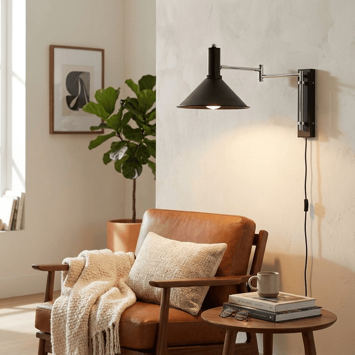 Cone Swing Arm Plug-in Wall Sconce - Vakkerlight