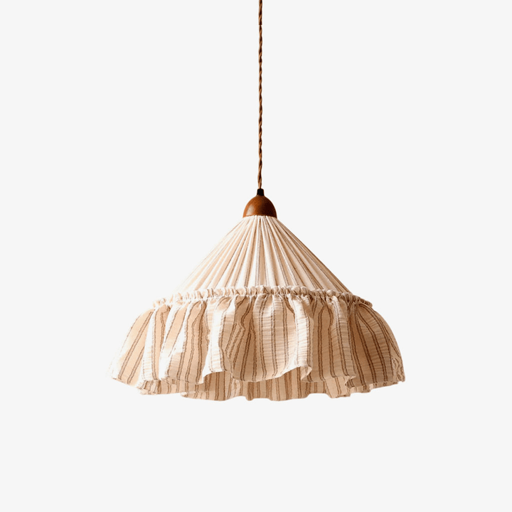 Linden Ruffled Stripe Pendant Light