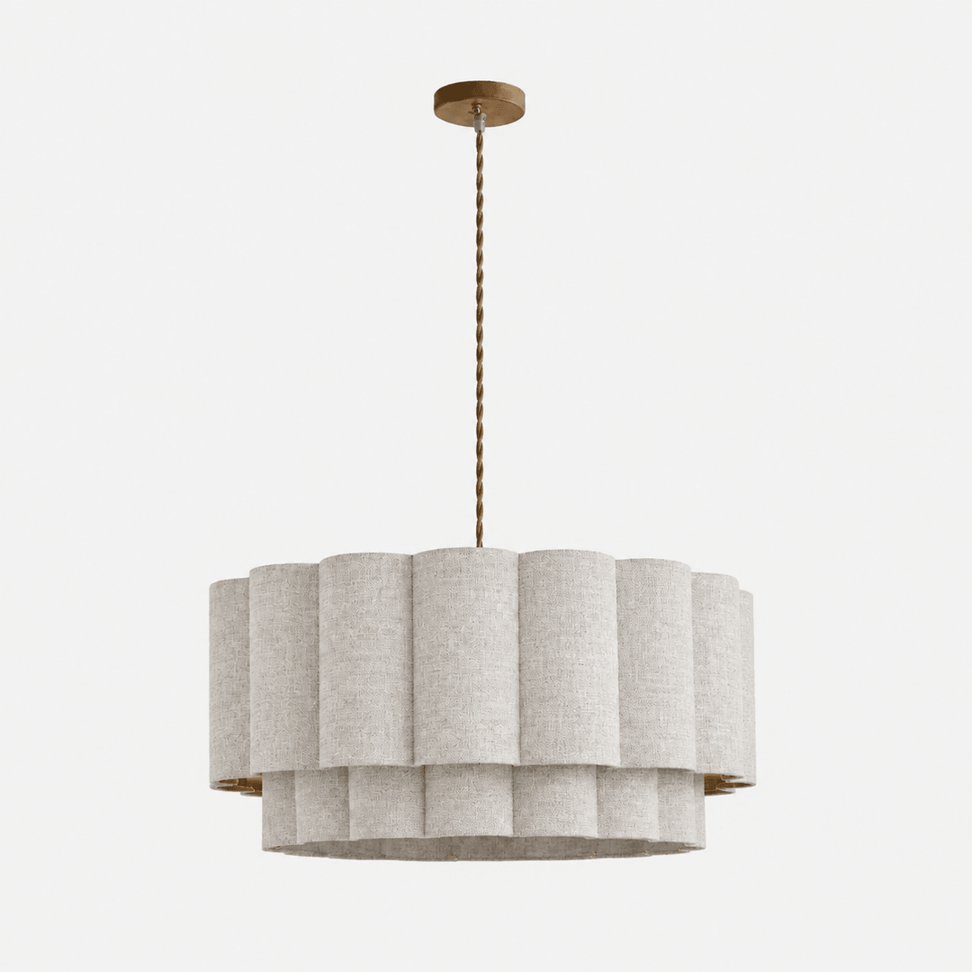 Fabric Petal Cylinder Pendant Lamp - Vakkerlight