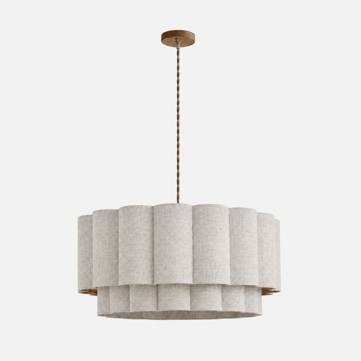 Fabric Petal Cylinder Pendant Lamp - Vakkerlight