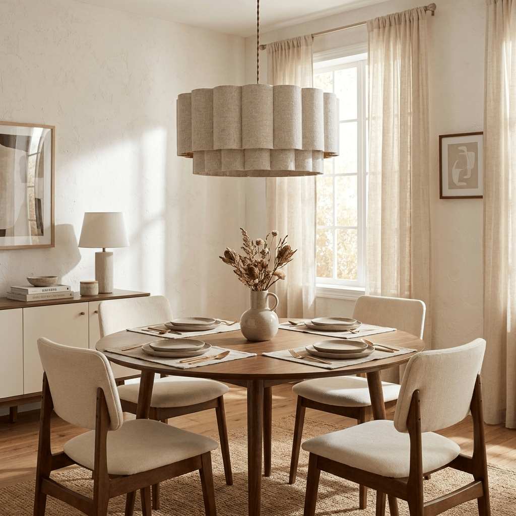 Fabric Petal Cylinder Pendant Lamp - Vakkerlight