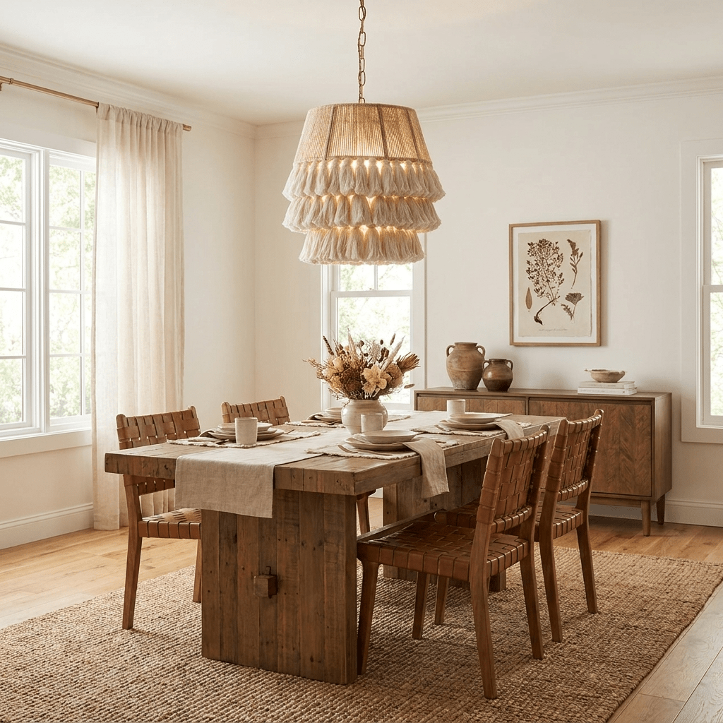 Cascade Tasseled Rope Pendant Lamp - Vakkerlight