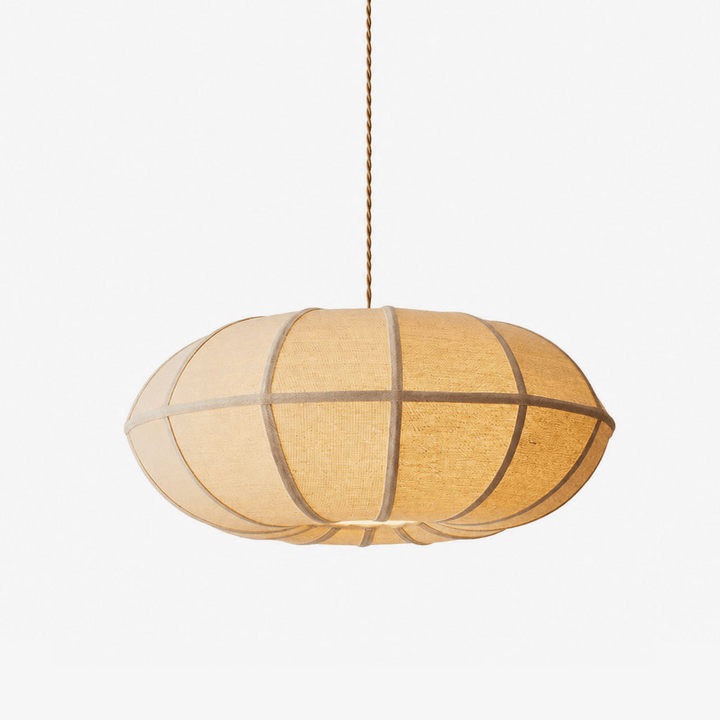 Melon Ribbed Fabric Pendant Lamp