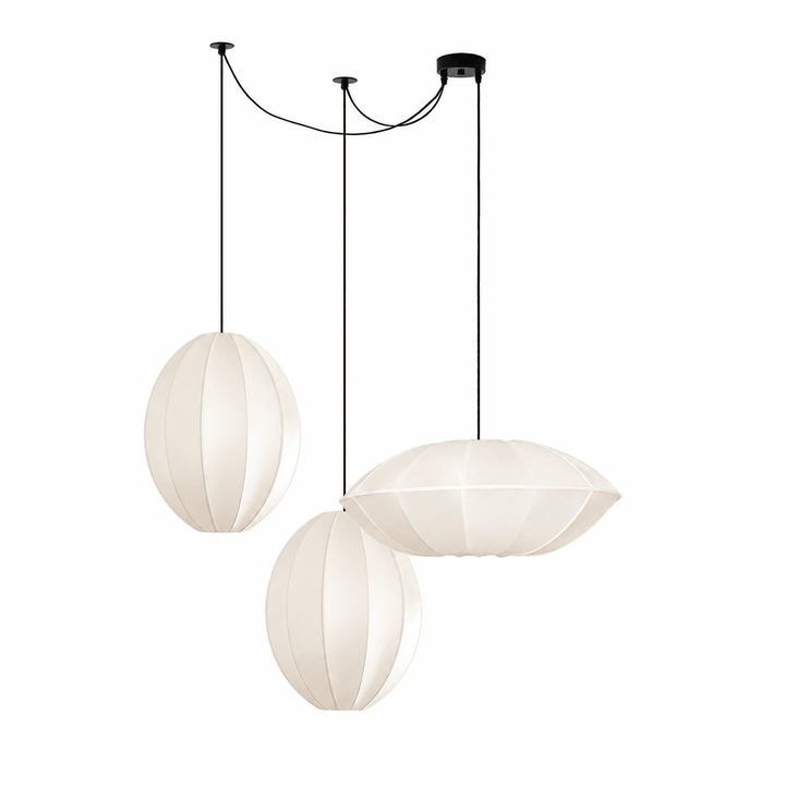 Calabash Ribbed Fabric Pendant Lamp