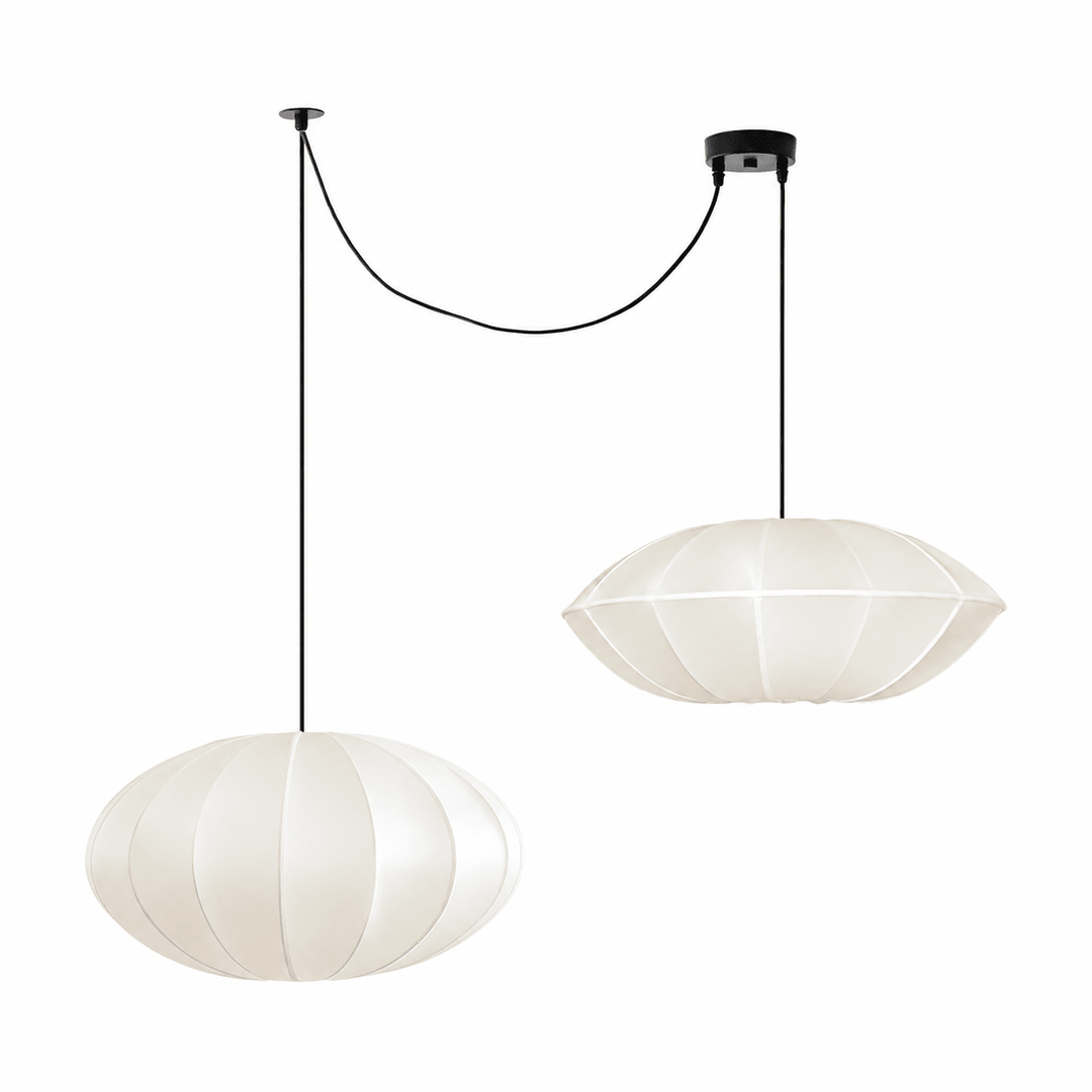Calabash Ribbed Fabric Pendant Lamp