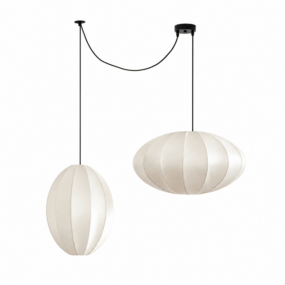 Calabash Ribbed Fabric Pendant Lamp
