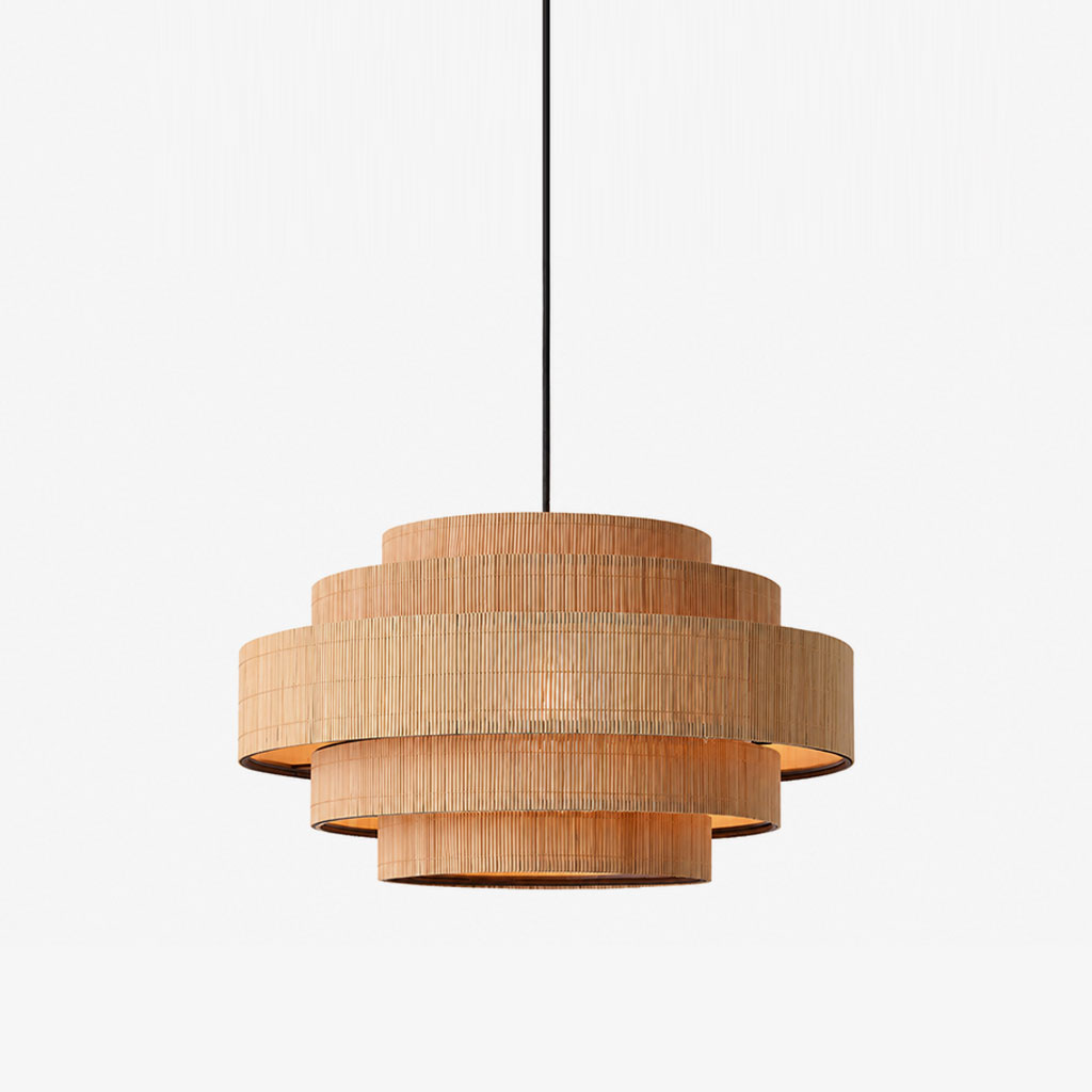 Pagoda Woven Bamboo Chandelier