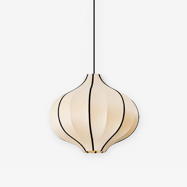 Garlic Fluted Fabric Pendant Lamp