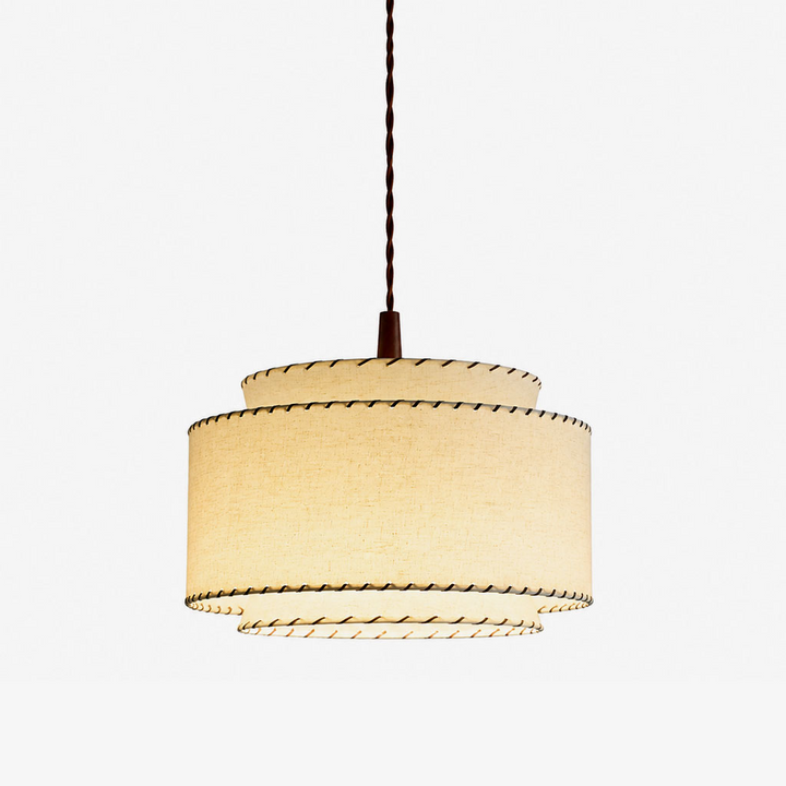 Sable Stitched Fabric Pendant Lamp