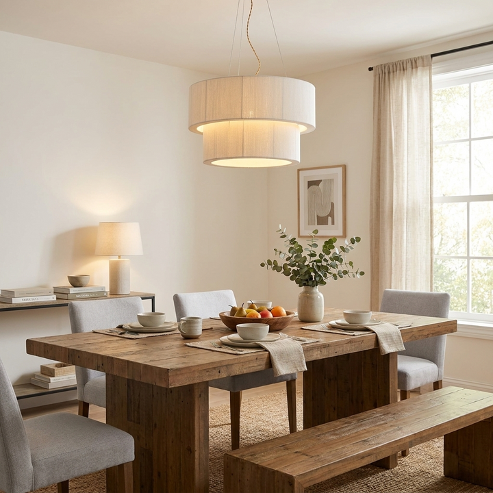 Cirrus Corded Cotton Pendant Lamp