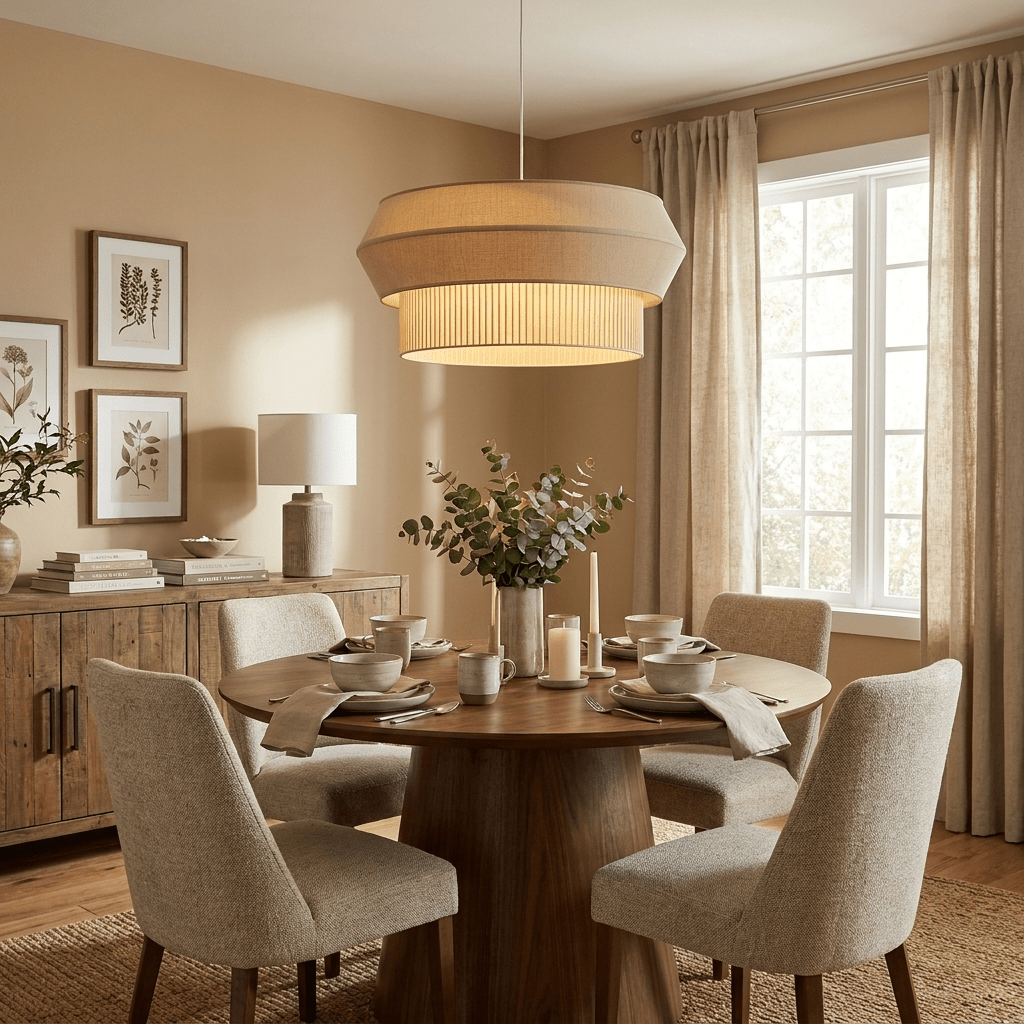 Alder Fluted Fabric Pendant Lamp - Vakkerlight