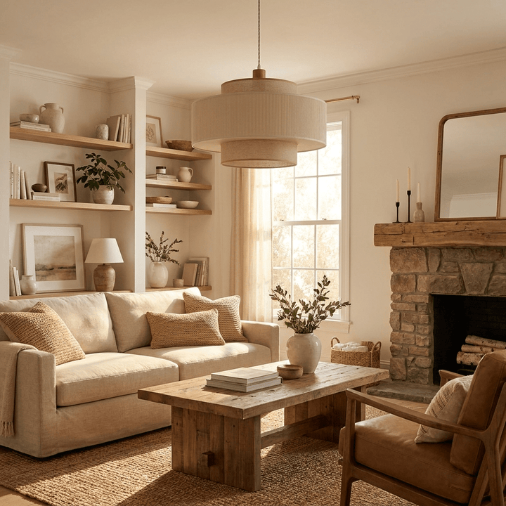 Tiered Linen Pendant Lamp - Vakkerlight