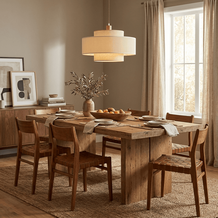 Tiered Linen Pendant Lamp - Vakkerlight