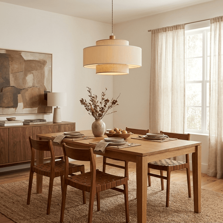Tiered Linen Pendant Lamp - Vakkerlight