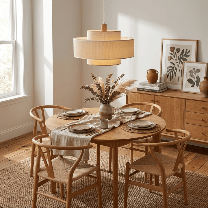Tiered Linen Pendant Lamp - Vakkerlight