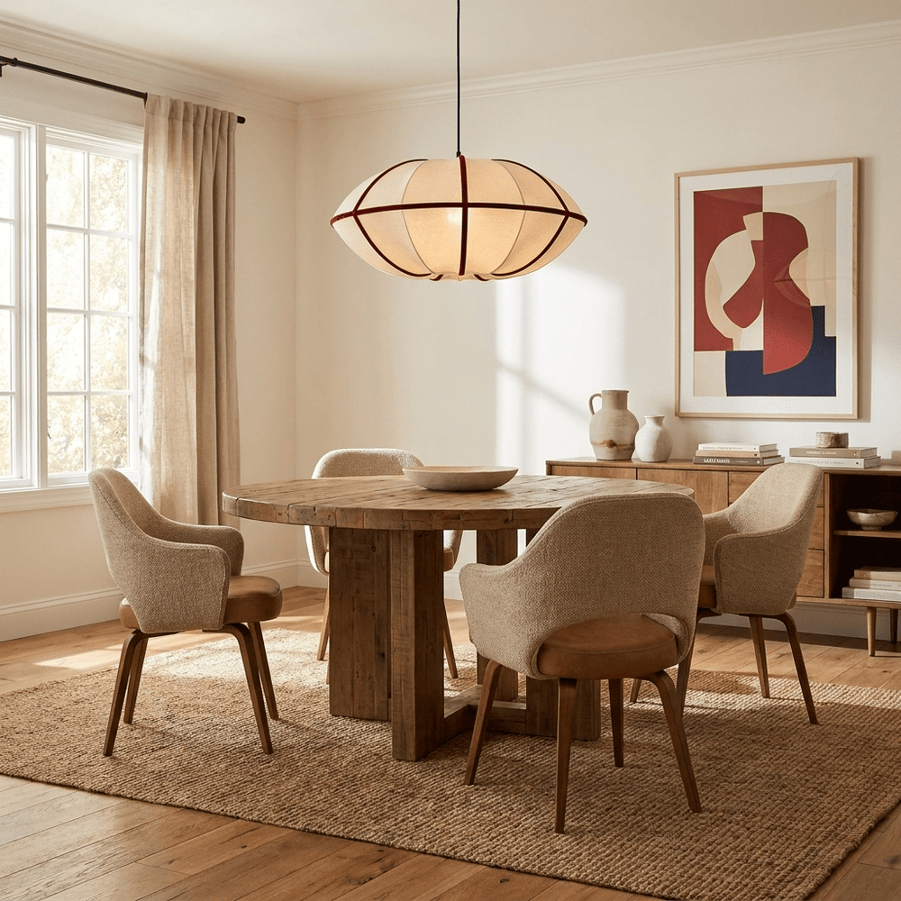 Halo Fabric Globe Pendant Light - Vakkerlight