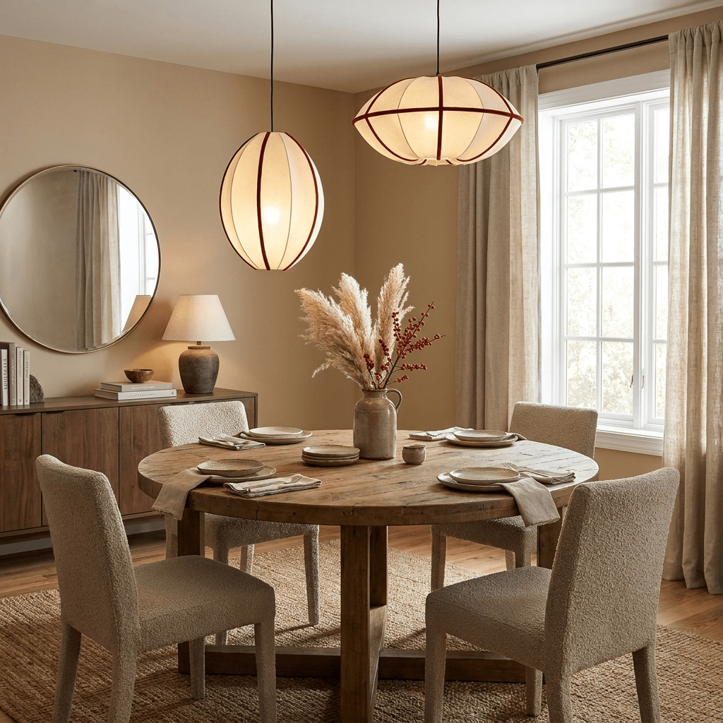 Halo Fabric Globe Pendant Light - Vakkerlight