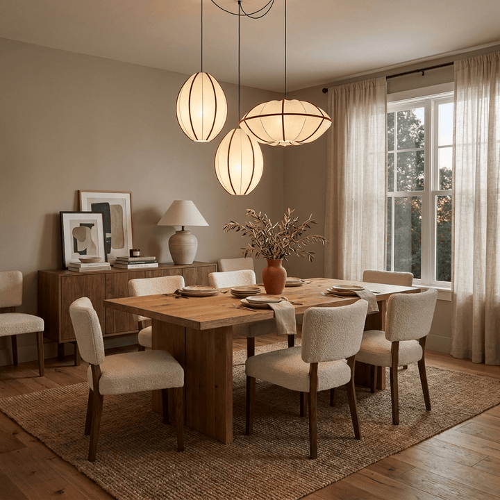 Halo Fabric Globe Pendant Light - Vakkerlight