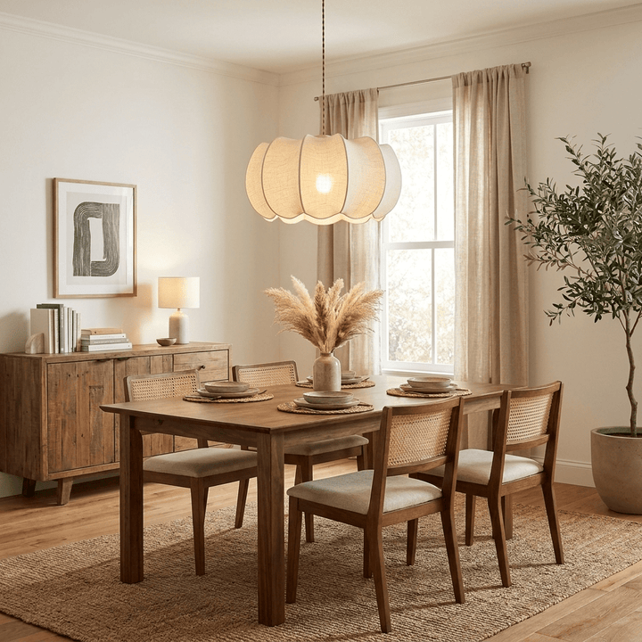 Petal Fabric Lantern Pendant Light - Vakkerlight