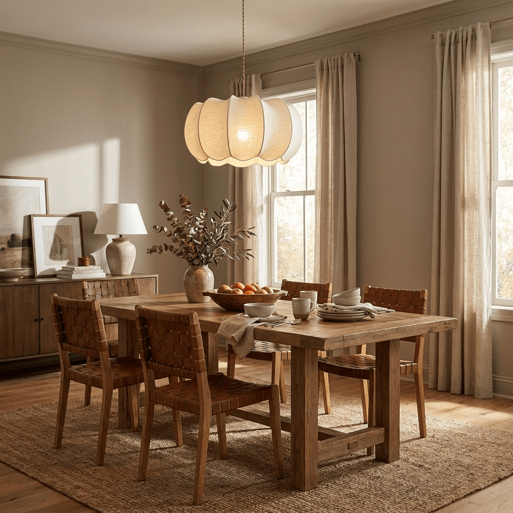 Petal Fabric Lantern Pendant Light - Vakkerlight
