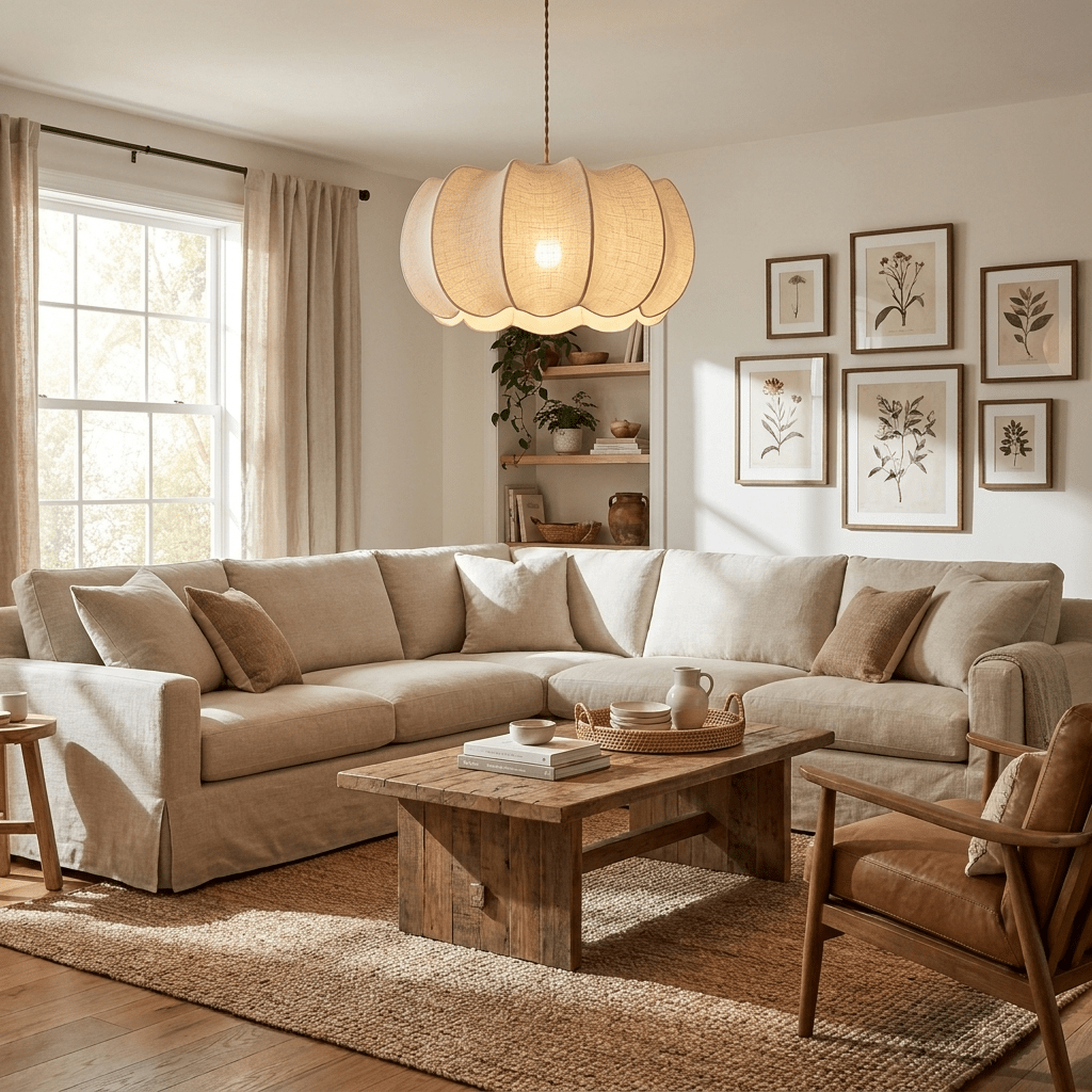 Petal Fabric Lantern Pendant Light - Vakkerlight