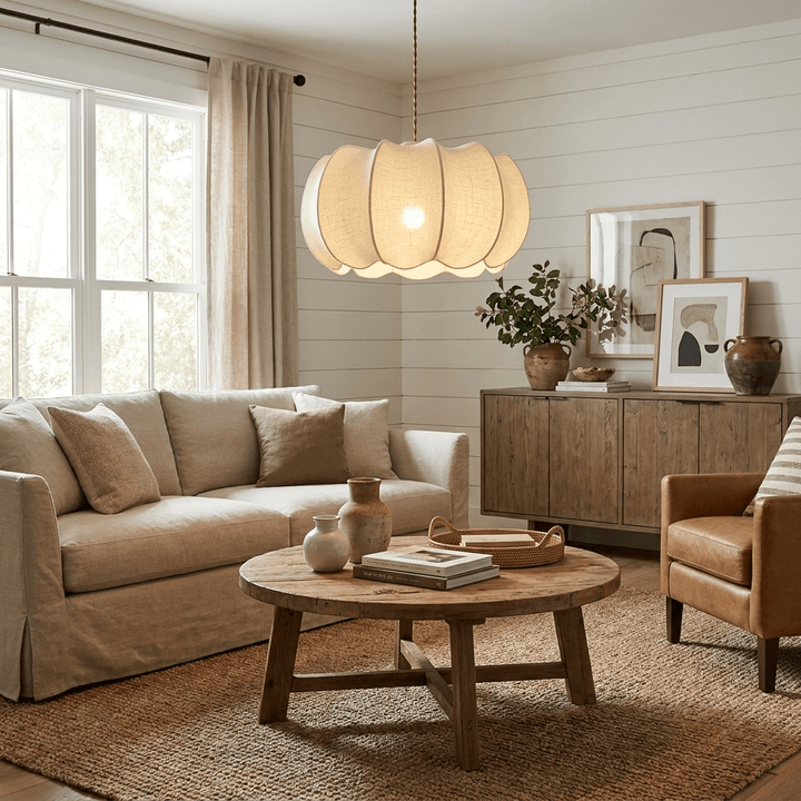 Petal Fabric Lantern Pendant Light - Vakkerlight