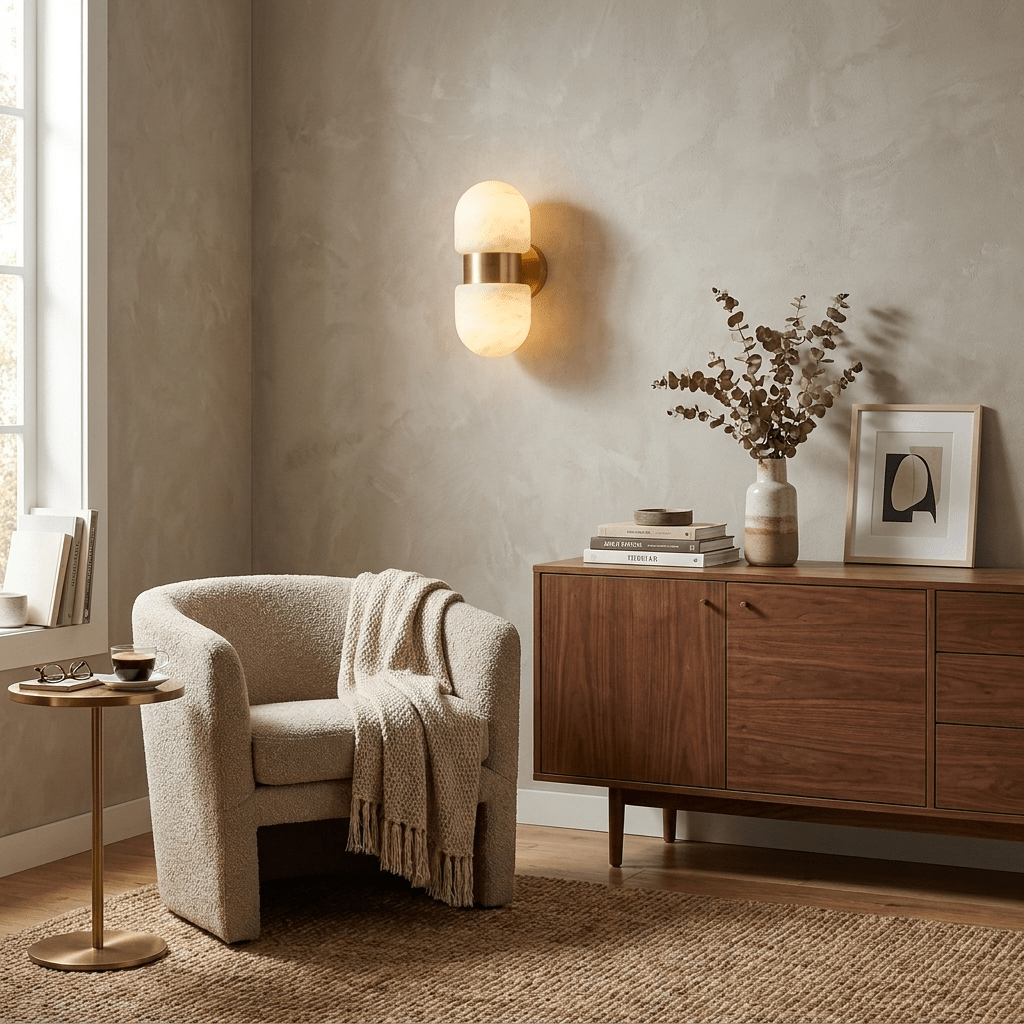 Cocoon Alabaster Wall Sconce - Vakkerlight