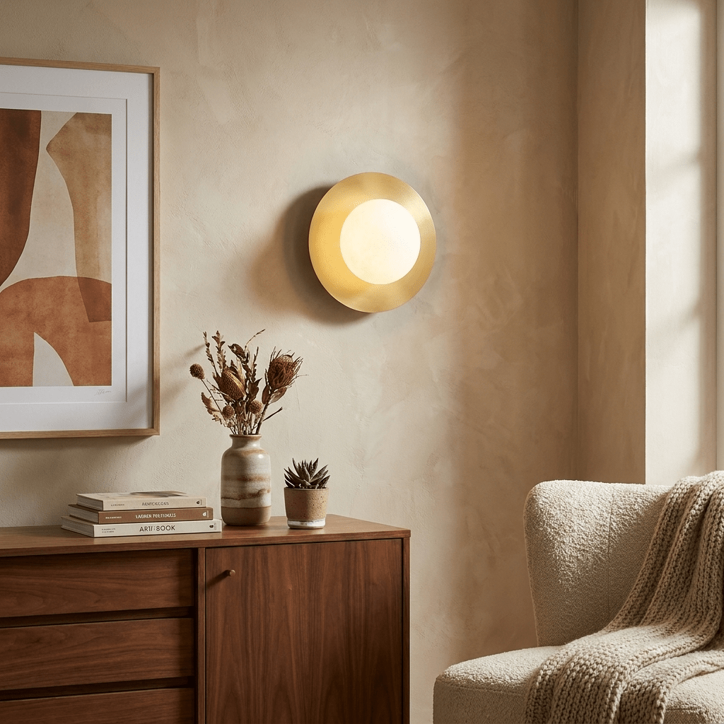 Selene Alabaster Moon Wall Sconce - Vakkerlight