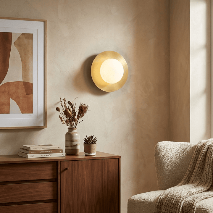 Selene Alabaster Moon Wall Sconce - Vakkerlight