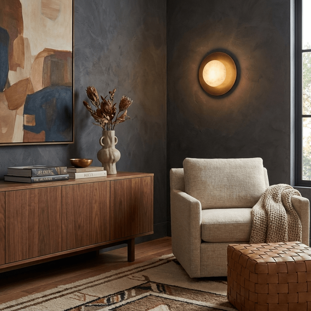 Selene Alabaster Moon Wall Sconce - Vakkerlight