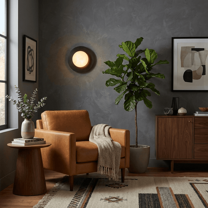 Selene Alabaster Moon Wall Sconce - Vakkerlight