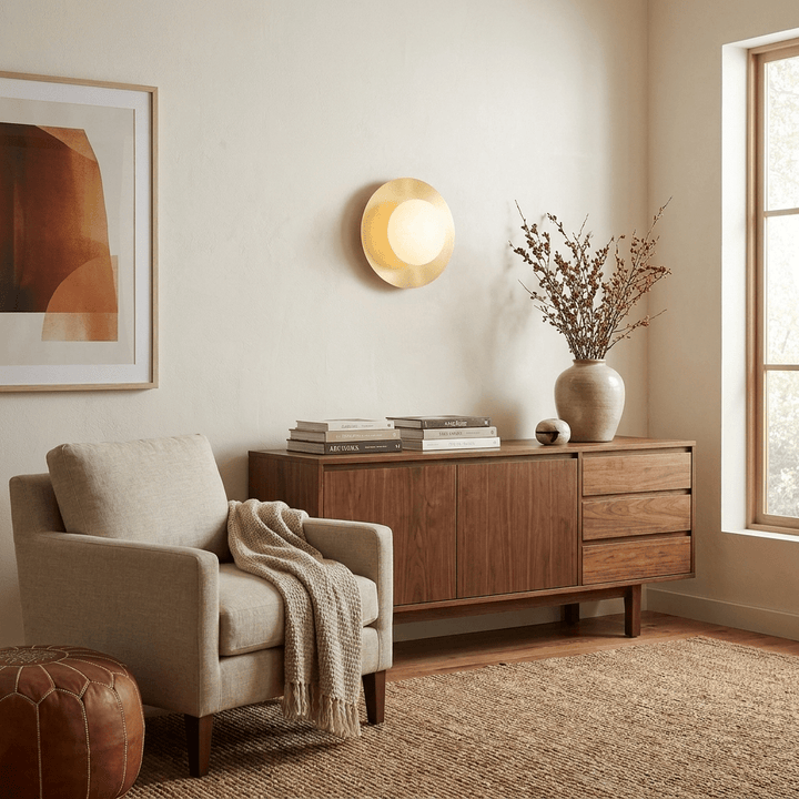 Selene Alabaster Moon Wall Sconce - Vakkerlight