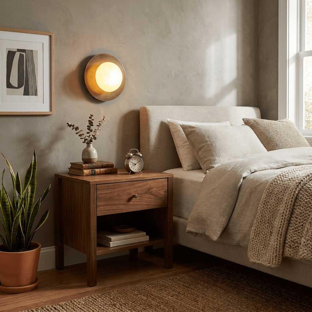 Selene Alabaster Moon Wall Sconce - Vakkerlight