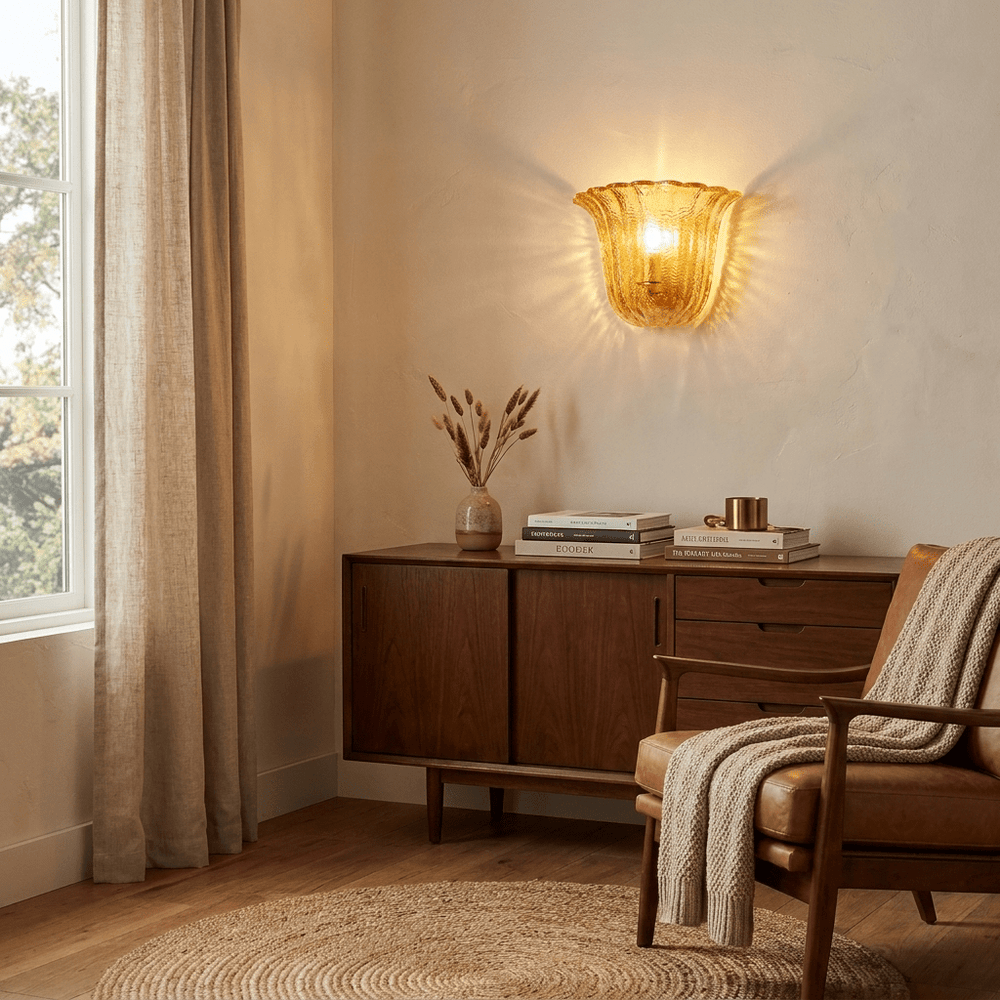 Marigold Fluted Glass Wall Sconce - Vakkerlight