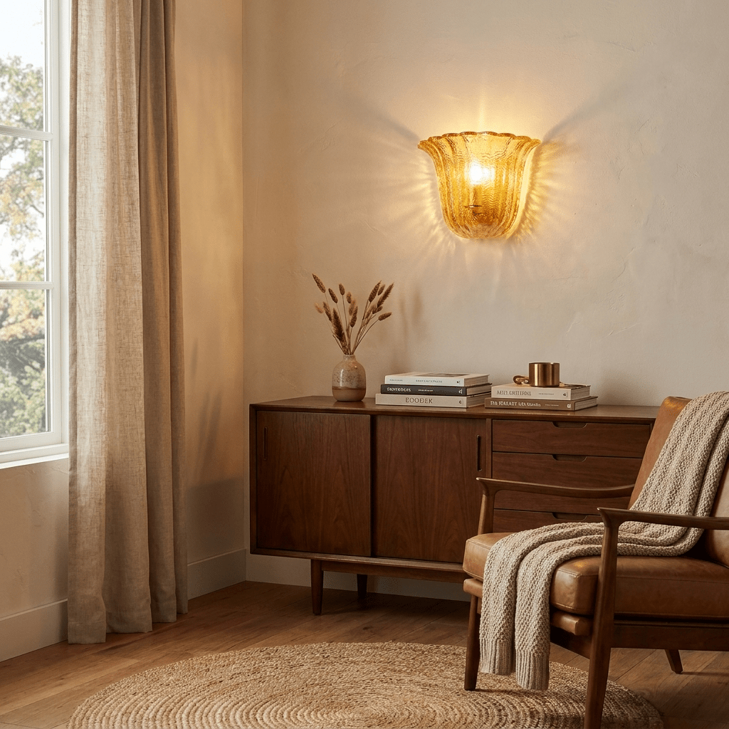 Marigold Fluted Glass Wall Sconce - Vakkerlight