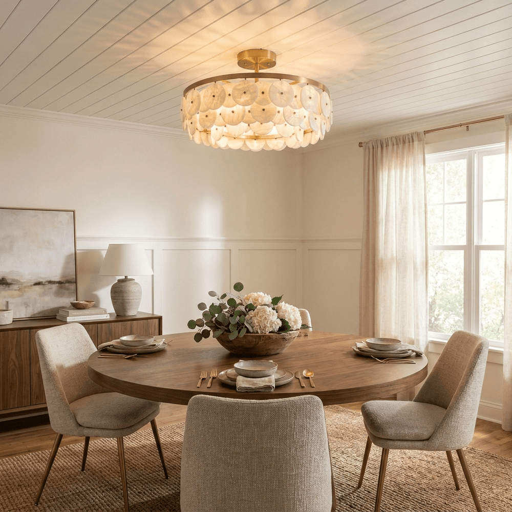 Sorrel Alabaster Disc Chandelier - Vakkerlight