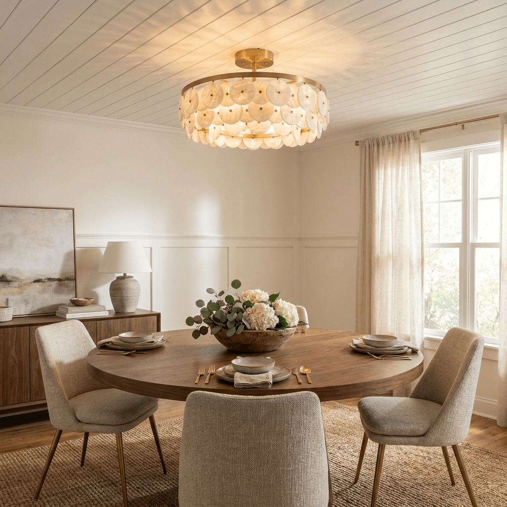 Sorrel Alabaster Disc Chandelier - Vakkerlight