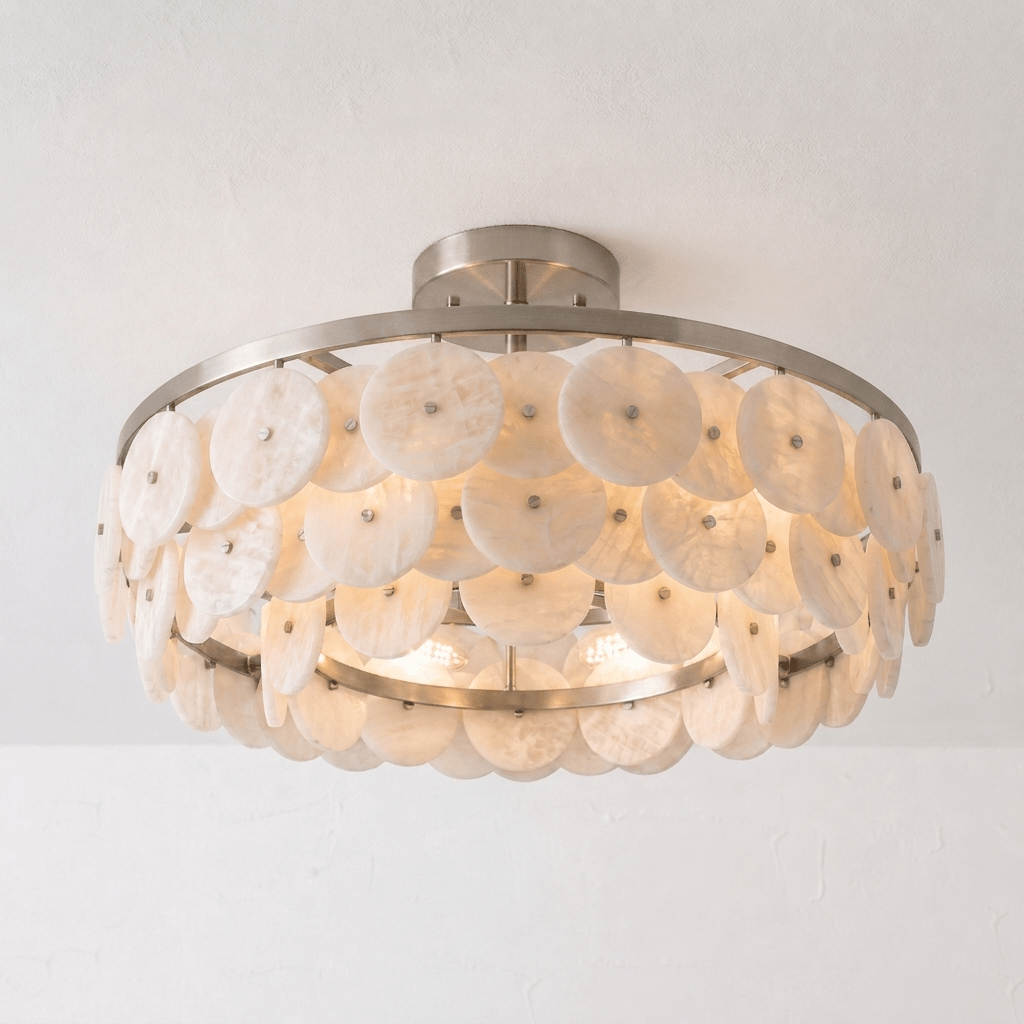 Sorrel Alabaster Disc Chandelier - Vakkerlight