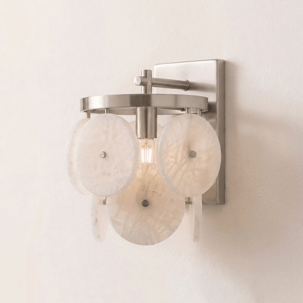Rosette Alabaster Disc Sconce - Vakkerlight
