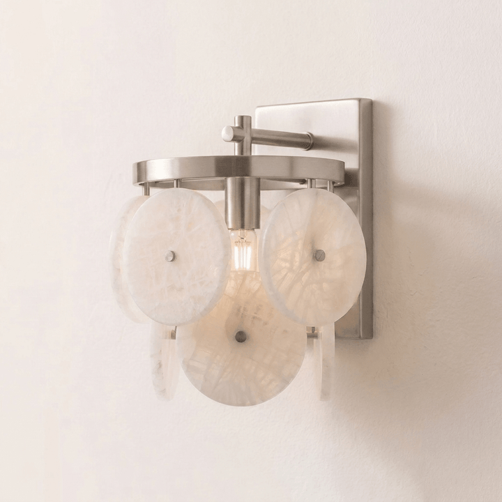 Rosette Alabaster Disc Sconce - Vakkerlight