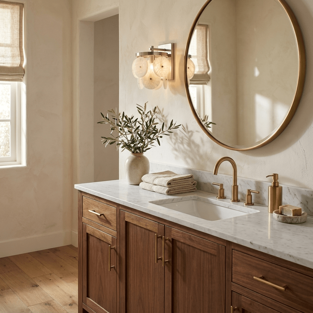 Rosette Alabaster Disc Sconce - Vakkerlight