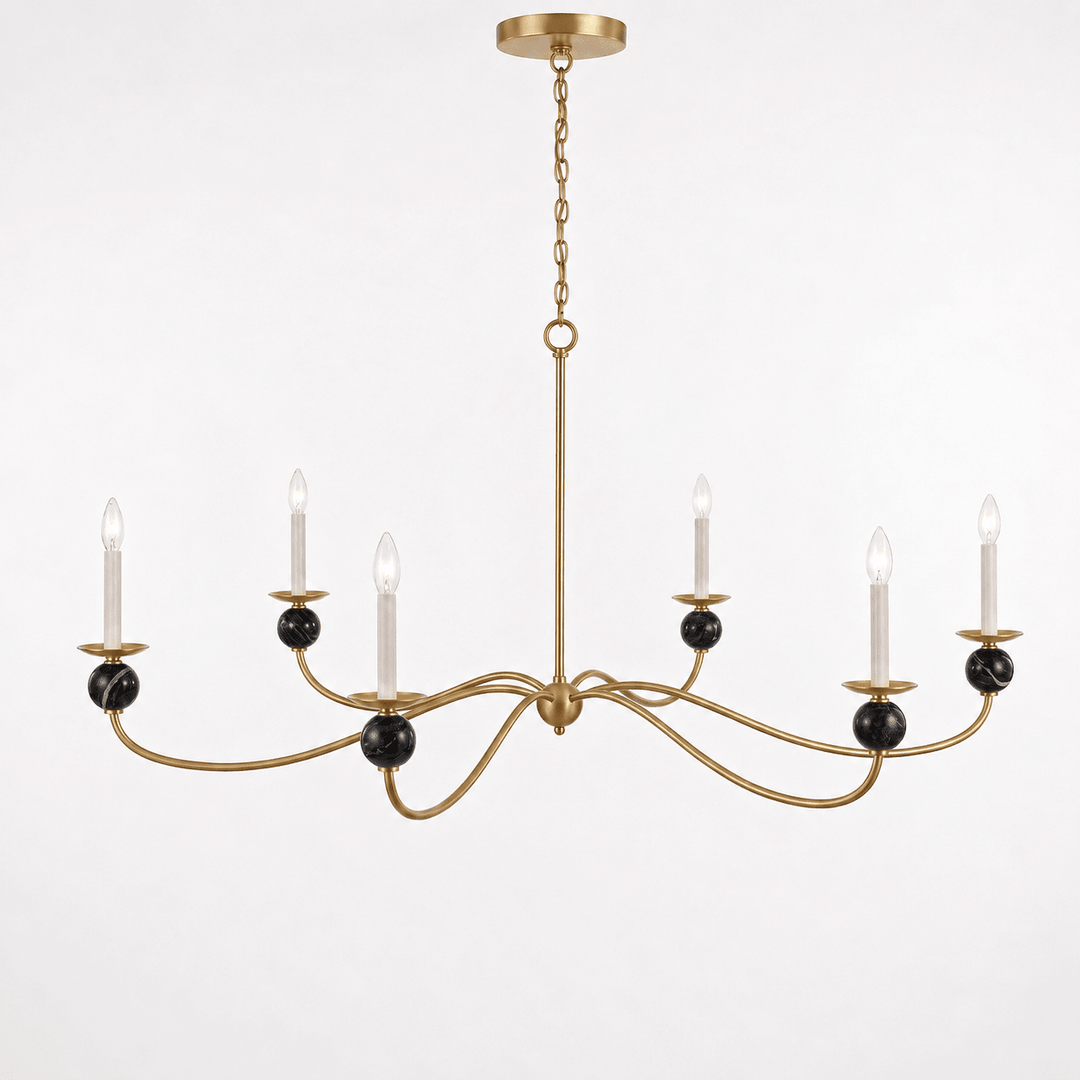 Meander Brass Chandelier - Vakkerlight